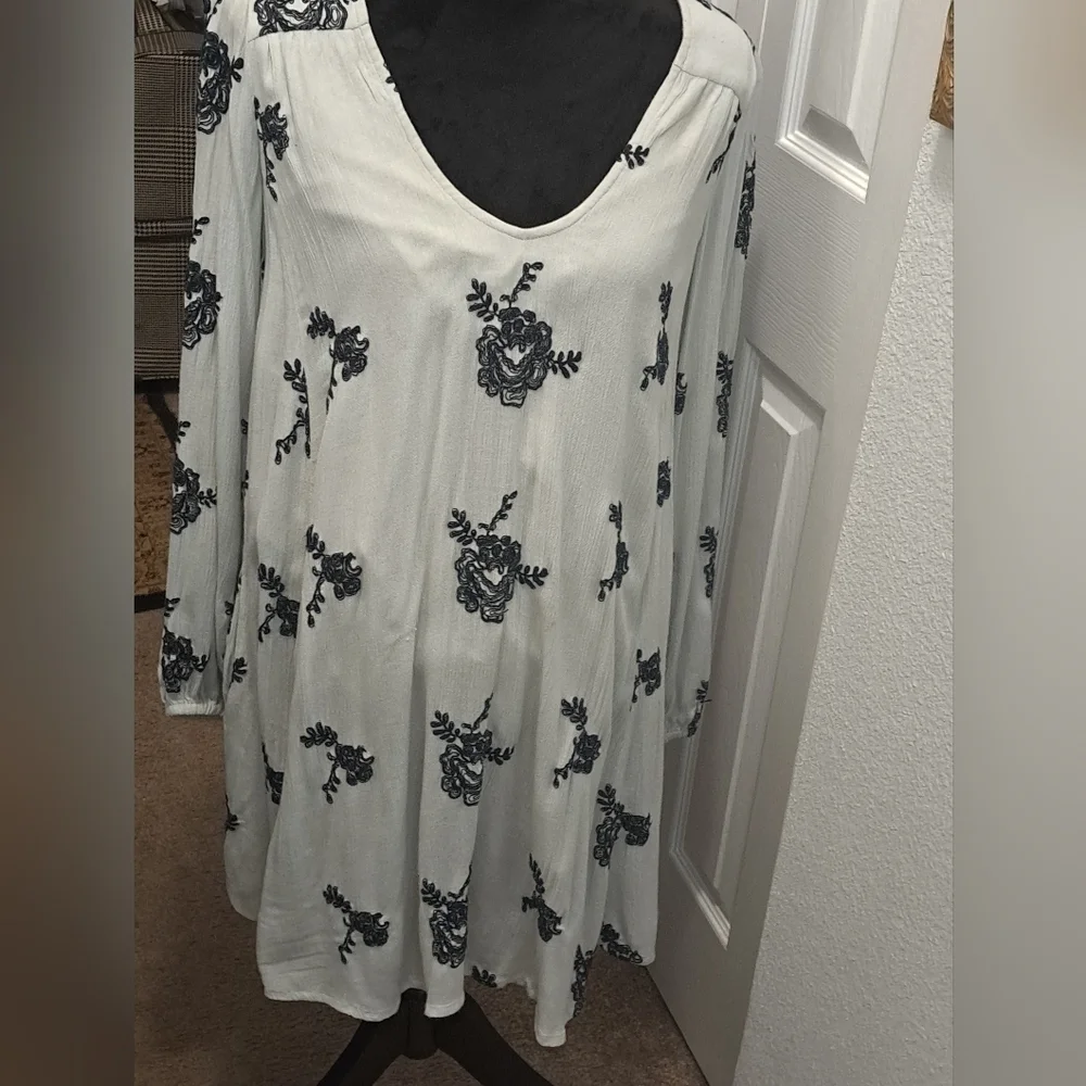 Free People Emma Austin Embroidered Swing Dress